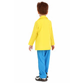 Movie Charlie And The Chocolate Factory Bucket Yellow Set Outfits Cosplay Costume Halloween Carnival Suit